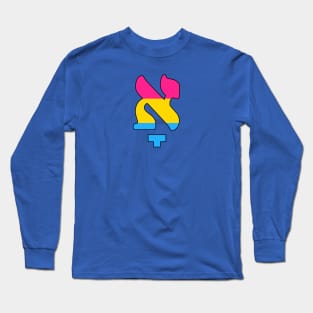 Kometz Aleph (Pan Pride Colors) Long Sleeve T-Shirt